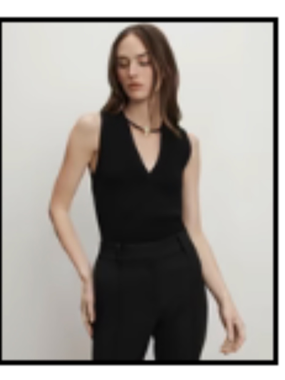 NWOT Veronica Beard Black Knit Tank Top Sz XS - Picture 2 of 6